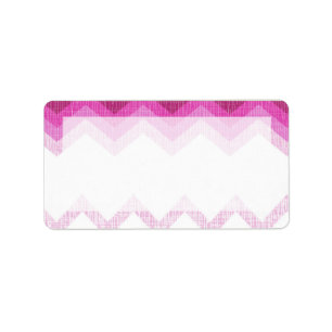 Étiquette 1,25 po x 2,75 po Adresse postale Ombre Pink Chevr