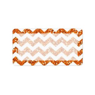 Étiquette 1,25 po x 2,75 po Adresse postale Orange Parties s