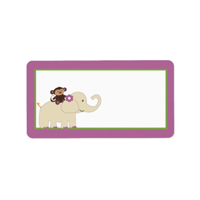 Étiquette 1,25 po x 2,75 po Adresse postale Purple Jacana (Devant)