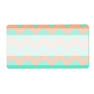 Étiquette 1,25 po x 2,75 po Adresse postale Saumon Chevron S