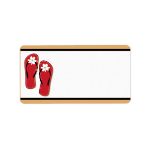 Étiquette 1,25 po x 2,75 po Adresse postale Ses Sandales On
