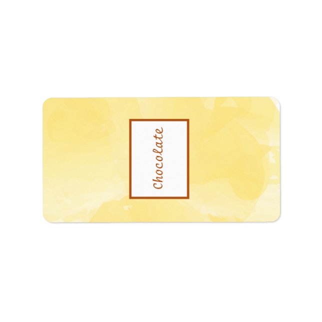 Étiquette 1,25 po x 2,75 po Flowe de coquelicot jaune moutar (Devant)