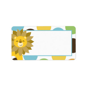 Étiquette 1,25 po x 2,75 po Jungle King Lion Imprimer Adress