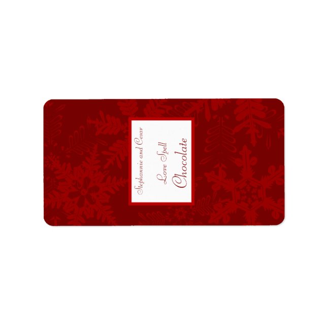 Étiquette 1,25 po x 2,75 po Rouge de Noël miniature de Hersh (Devant)
