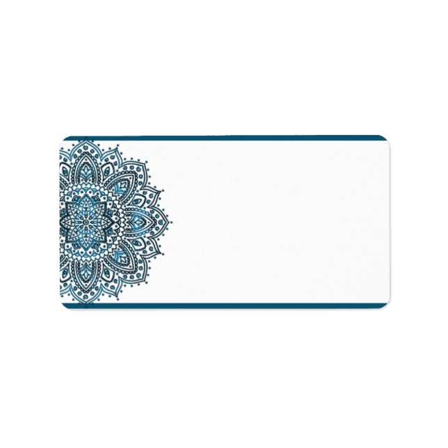 Étiquette 1,25" x 2,75" Adresse postale Profond Marocain Ble (Devant)