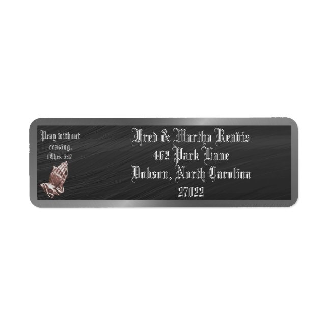 Étiquette 1 Thessaloniciens 5:17 (Devant)