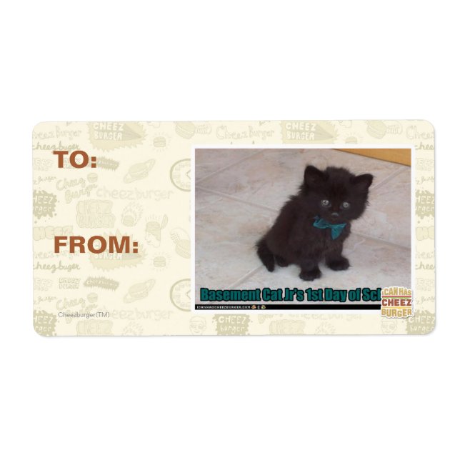 Étiquette 1er jour de l'école (Devant)