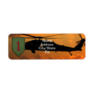 Étiquette 1re division d'infanterie Big Red 1 Fort Riley Anc