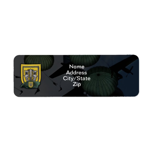 Étiquette 1re force spéciale fort lewis vets r (Devant)