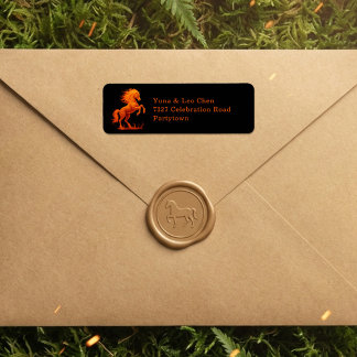 Étiquette 2026 Year of the Fire Horse Chinese Zodiac