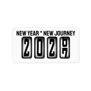 Étiquette 2027 Odomètre Nouvel An