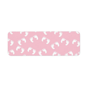 ÉTIQUETTE 222 EMPREINTES DE BÉBÉ LIGHT ROSE ARRIÈRE - PLAN P