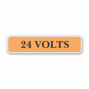 étiquette 24 Volts
