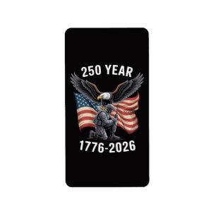 Étiquette 250 Ans 250e Anniversaire États-Unis 4 juillet