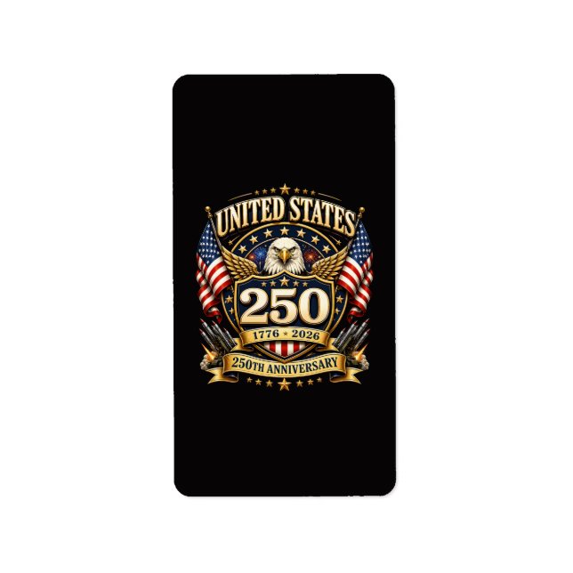 Étiquette 250e anniversaire USA 250 ans  (Devant)