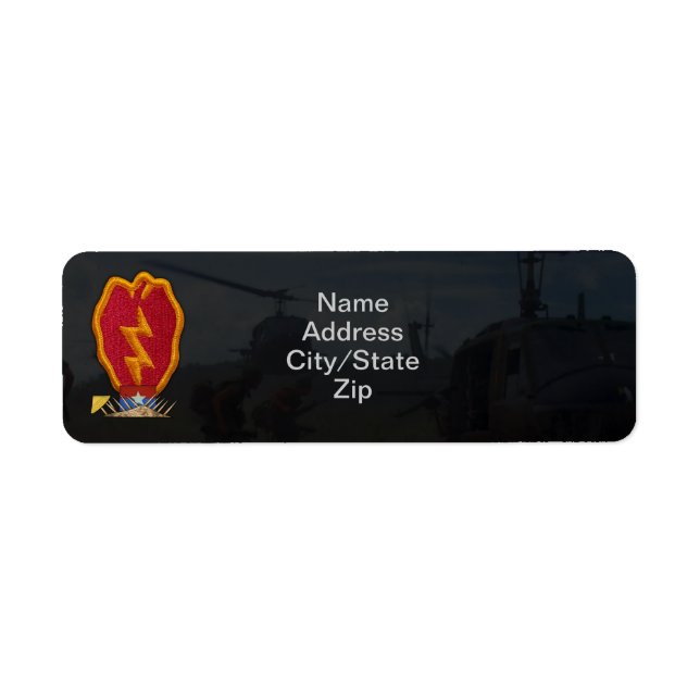 Étiquette 25e division d'infanterie timbre de guerre du viet (Devant)