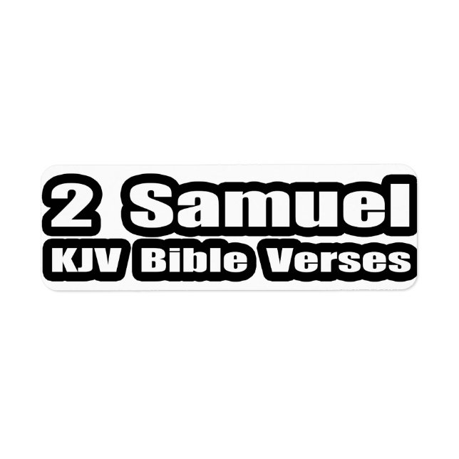 Étiquette 2 Versets bibliques Samuel KJV (Devant)