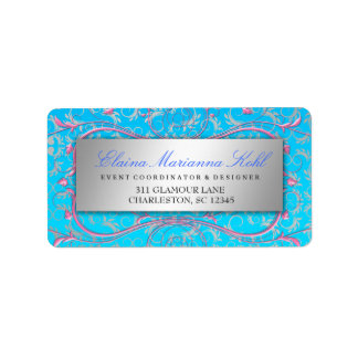 Étiquette 311 Argent Divin Pink Fade Bleu Tropical