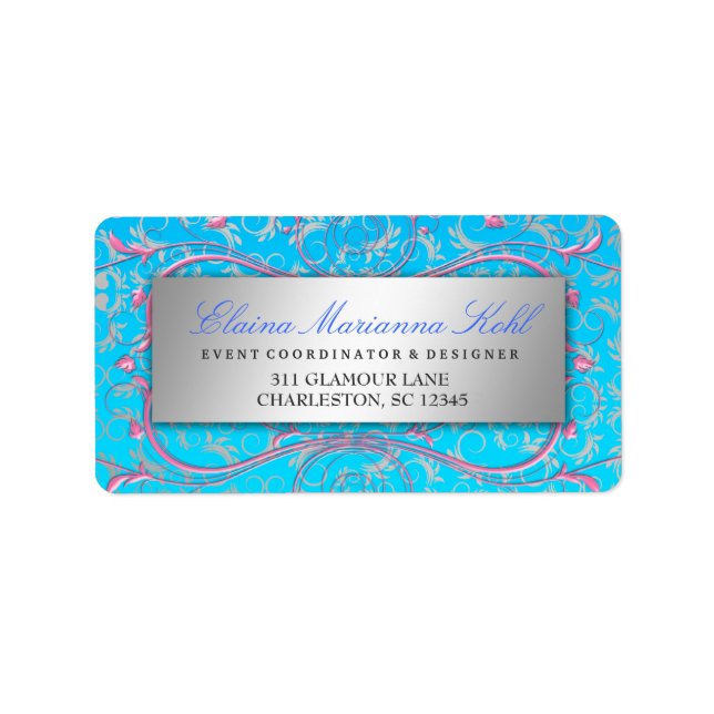 Étiquette 311 Argent Divin Pink Fade Bleu Tropical (Devant)
