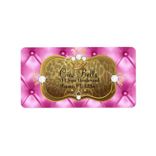 Étiquette 311 Ciao Bella Pink Tuft Leopard (Devant)