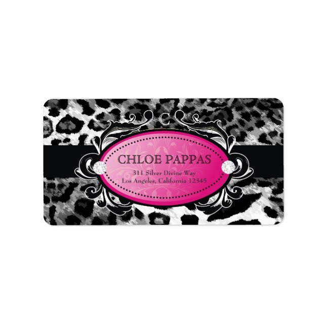 Étiquette 311-Étiquette léopard (Devant)