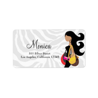 Étiquette 311 Fashionista Brunette Zebra