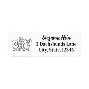 Étiquette 3 Dachshunds Doodle