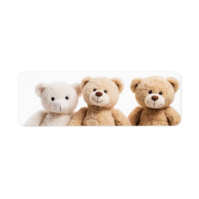 Étiquette 3 ours en peluche  (Devant)