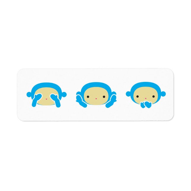 Étiquette 3 Singes Sages (Devant)