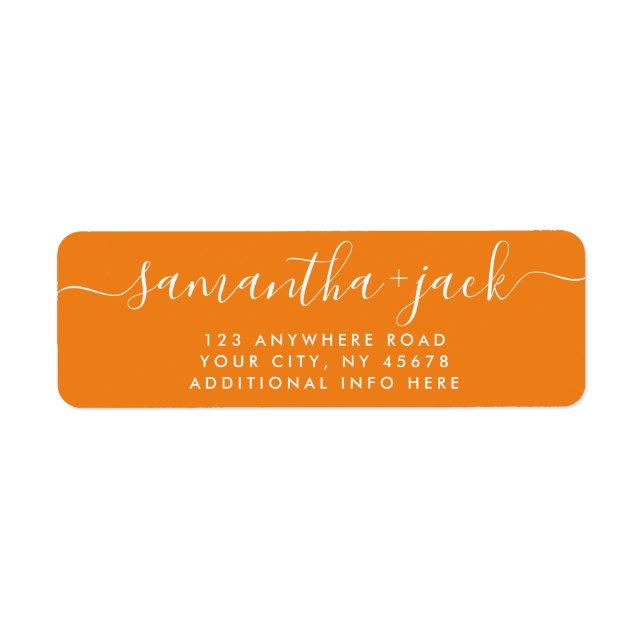 Étiquette 4 LIGNES Mariage moderne élégant Adresse de retour (Devant)