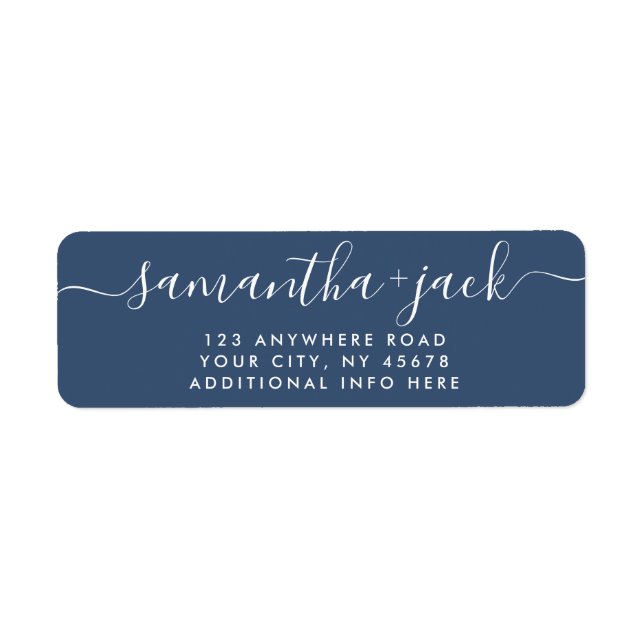 Étiquette 4 LIGNES Mariage moderne élégant Adresse de retour (Devant)