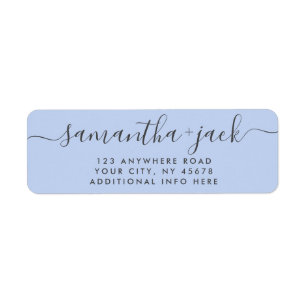 Étiquette 4 LINES Mariage Moderne Élégant Adresse de Retour