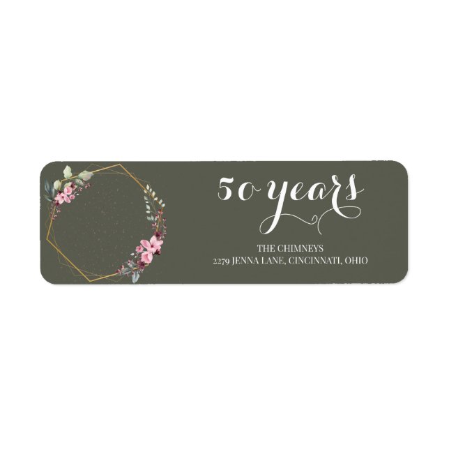 Étiquette "50 ans de l'éternité : un anniversaire à retenir" (Devant)