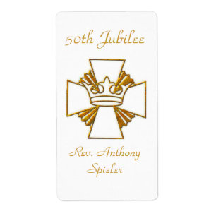 Étiquette 50e anniversaire de l'Ordination du prêtre du Jubi