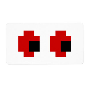 Étiquette 8 bits Éffrayants yeux rouges