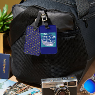 ÉTIQUETTE À BAGAGE 和柄イニシャル [R]　流水