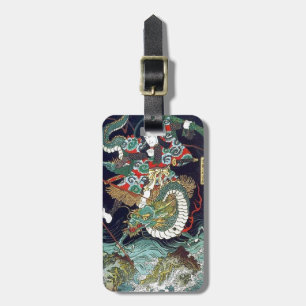 Étiquette À Bagage 龍 虎, 豊 国 Dragon & Tiger, Toyokuni, Ukiyo-e