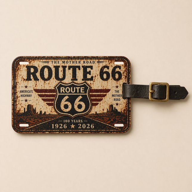 Étiquette À Bagage 100e anniversaire Mother Road 66 (Créateur téléchargé)