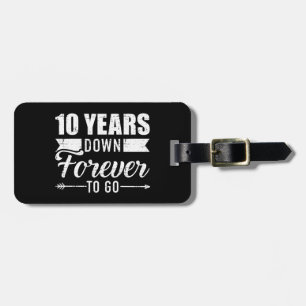 Étiquette À Bagage 10 ans en arrière pour toujours aller 10e annivers