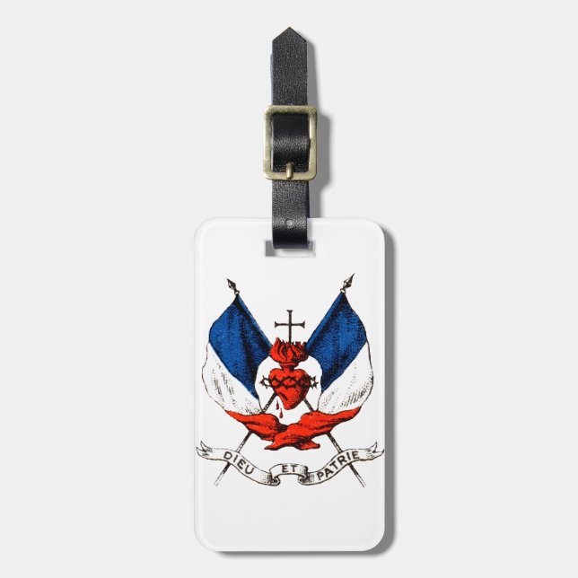 Étiquette À Bagage 19e C. Patriotisme français (Devant Vertical)