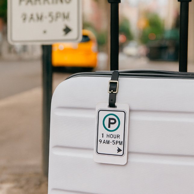 Étiquette À Bagage 1 Heure De Parking Pour Zones De Parking Contrôlée (Créateur téléchargé)