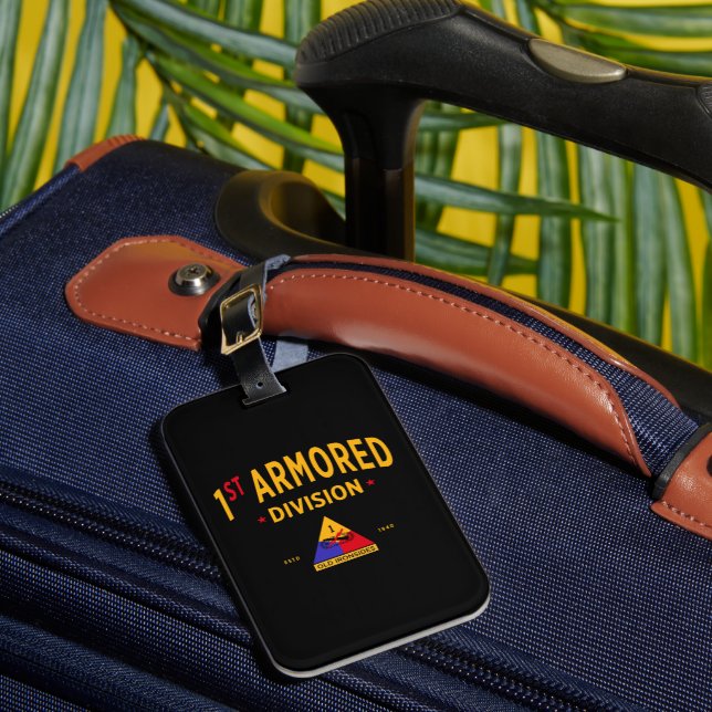 Étiquette À Bagage 1re division blindée " Vieux côtés " (Insitu Rectoal 1)