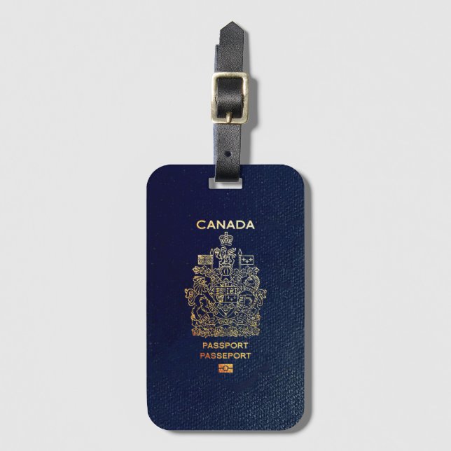 Étiquette À Bagage [200] Couverture canadienne du passeport (Devant Vertical)