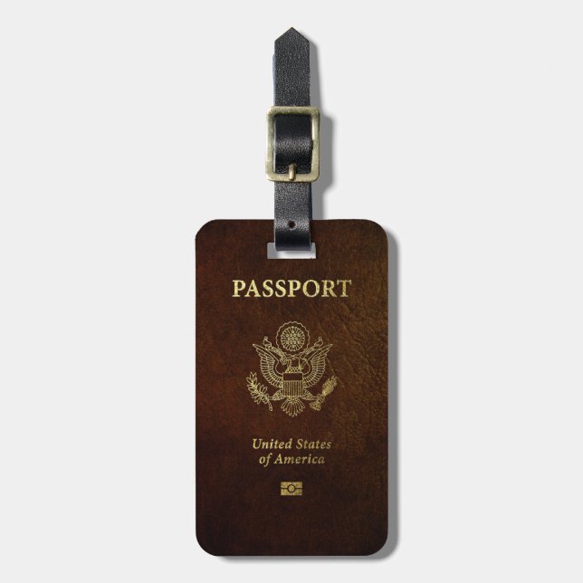 Étiquette À Bagage [200] Couverture de passeport américaine (Devant Vertical)