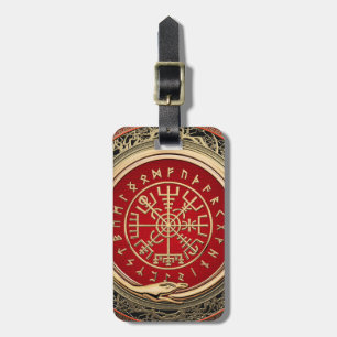 Étiquette À Bagage [200] Vegvisir - Viking Gold Magic Runic Compass