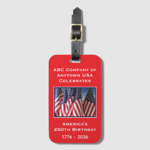 Étiquette À Bagage 250e anniversaire USA Commémoratif patriotique