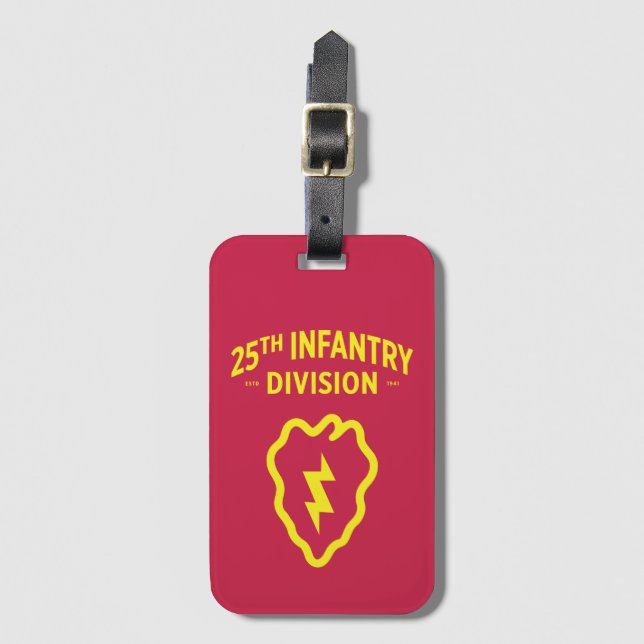 Étiquette À Bagage 25e insigne de la division d'infanterie (Devant Vertical)