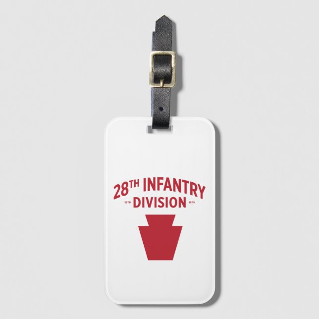 Étiquette À Bagage 28e insigne de la division d'infanterie (Devant Vertical)