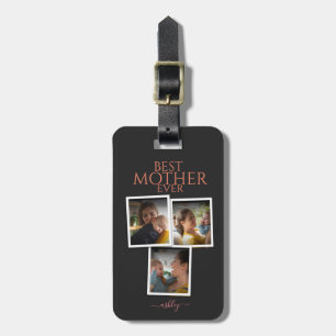 Étiquette À Bagage 3 Photo Collage Maman Famille Fête des mères mémor