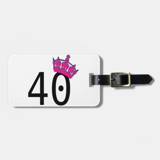 Étiquette À Bagage 40e anniversaire Princesse (Devant horizontal)